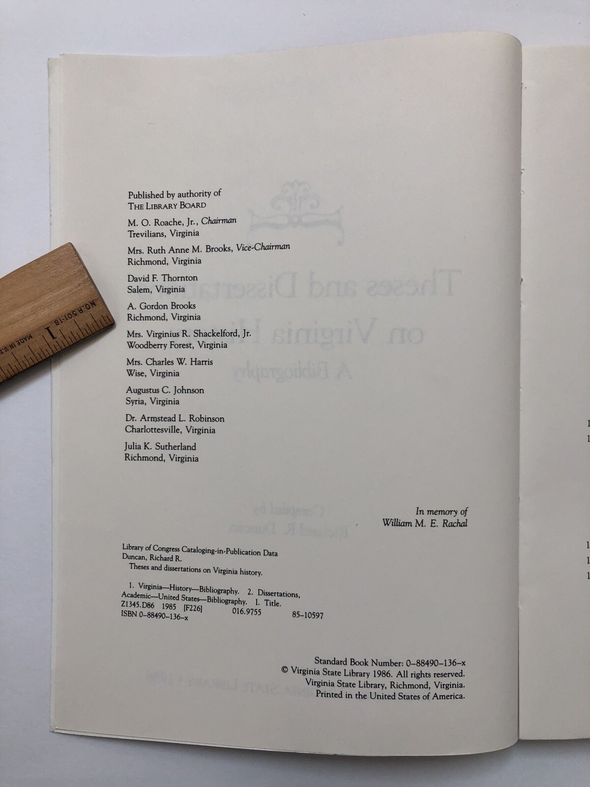 Theses and Dissertations on Virginia History: A Bibliography by Richard R….