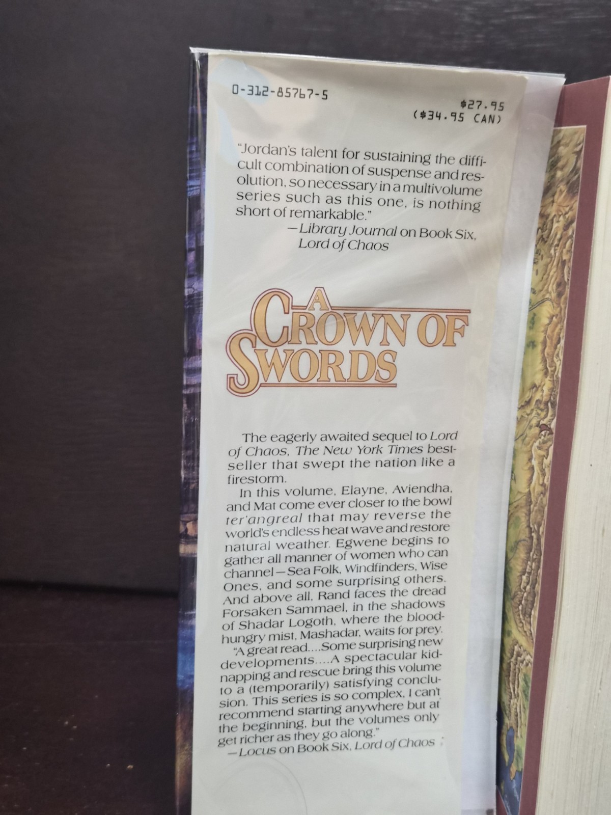 Robert Jordan A CROWN OF SWORDS 1996 Wheel of Time 1st Ed 1st Print HCDJ VG