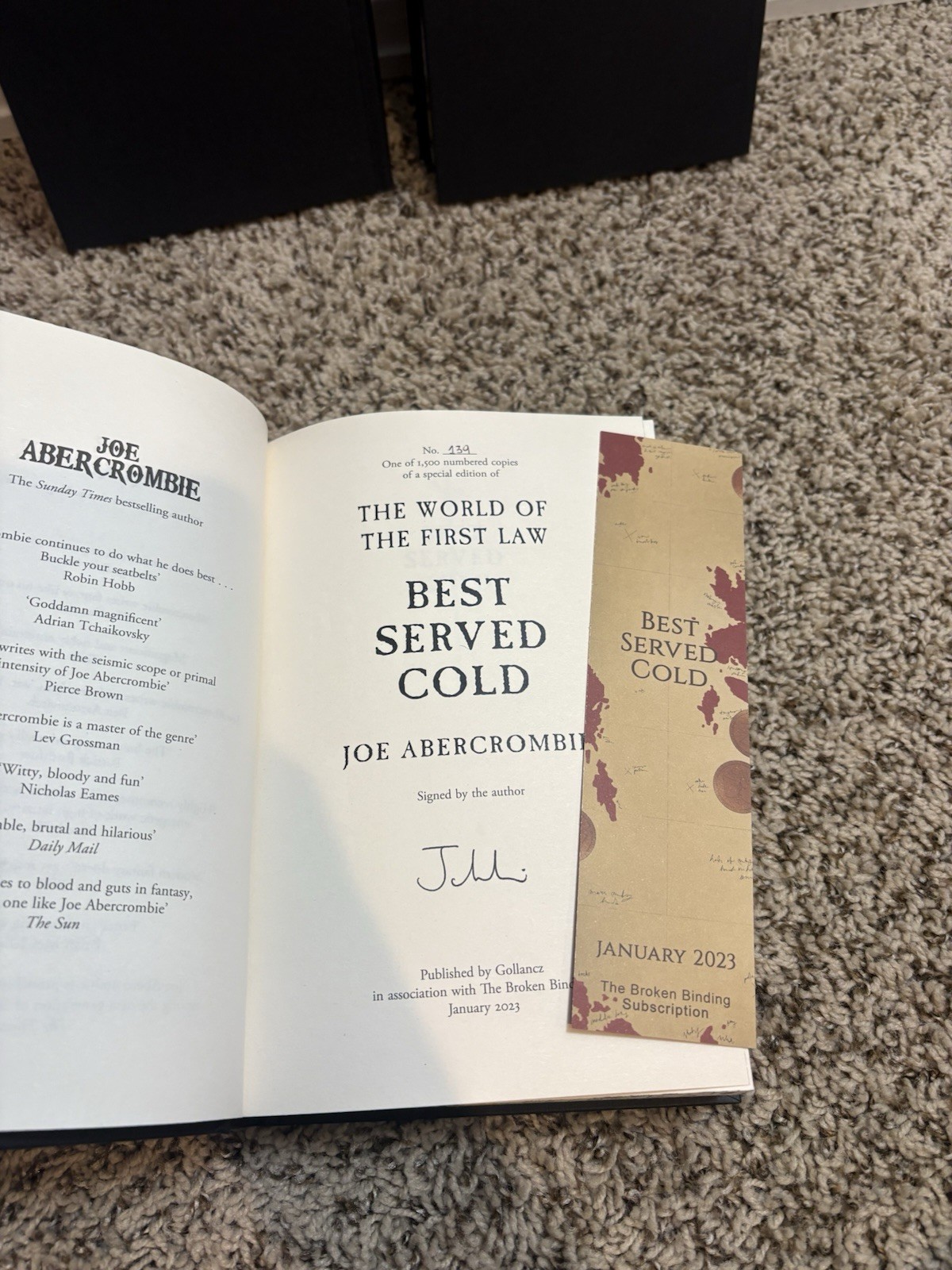 Great Leveller By Joe Abercrombie Broken Binding Special Edition Signed Numbered