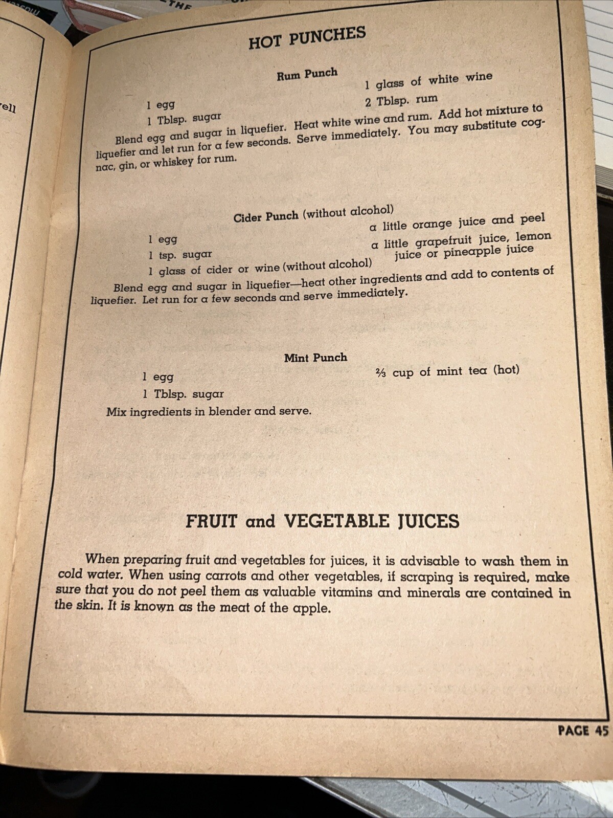 Vita Mix 1950s Recipe Book
