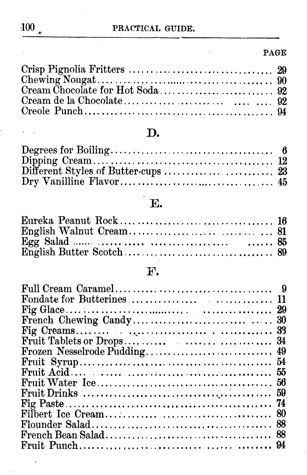 1904 Practical Guide To Candy Making And Soda Dispensing Cook Book 104 Pages