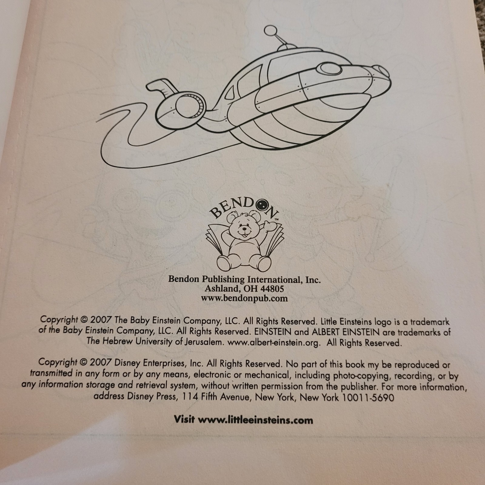 Little Einsteins Coloring Book – 1 Used Page Few Missing Stickers