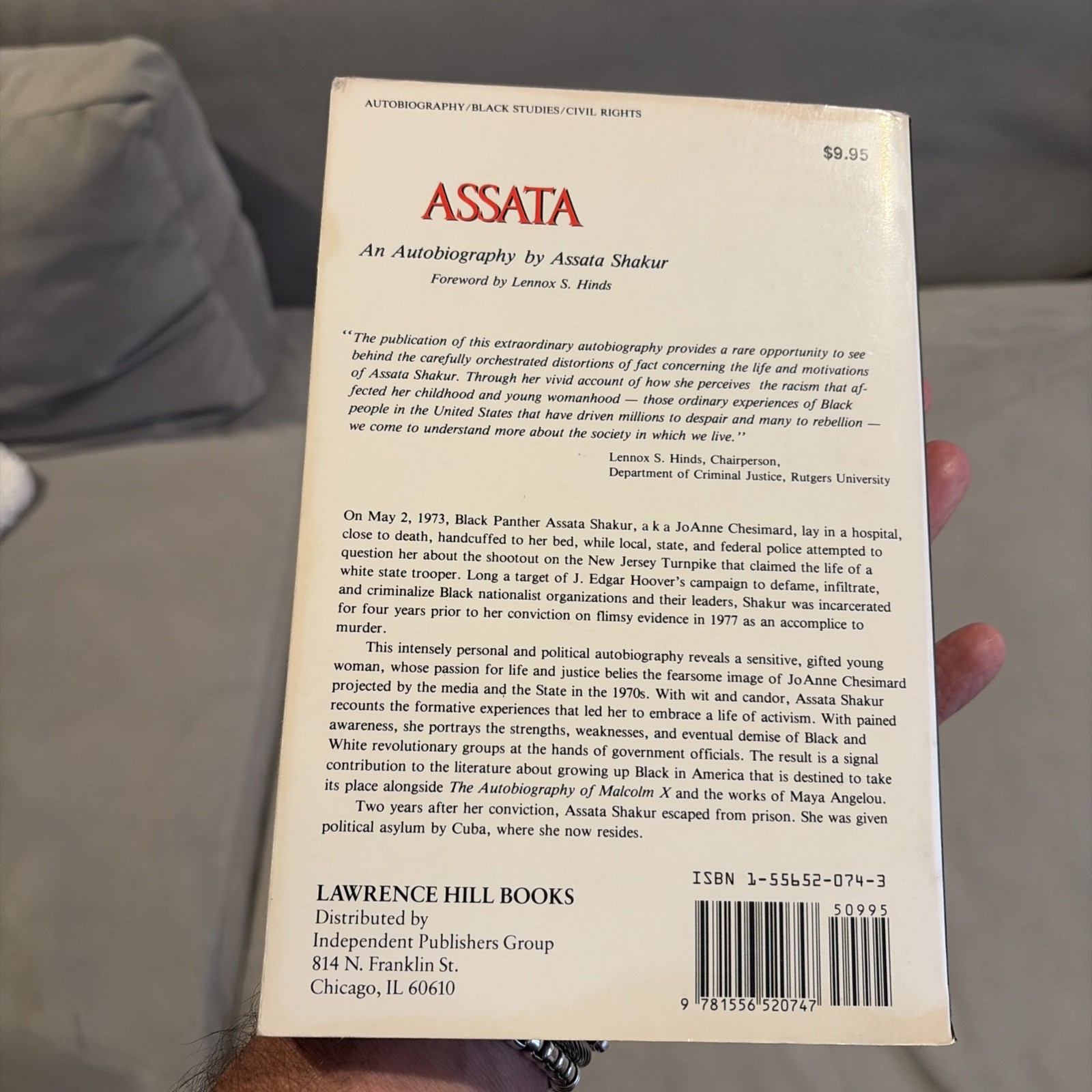 Assata: An Autobiography – Assata Shakur | Lawrence Hill PB OOP