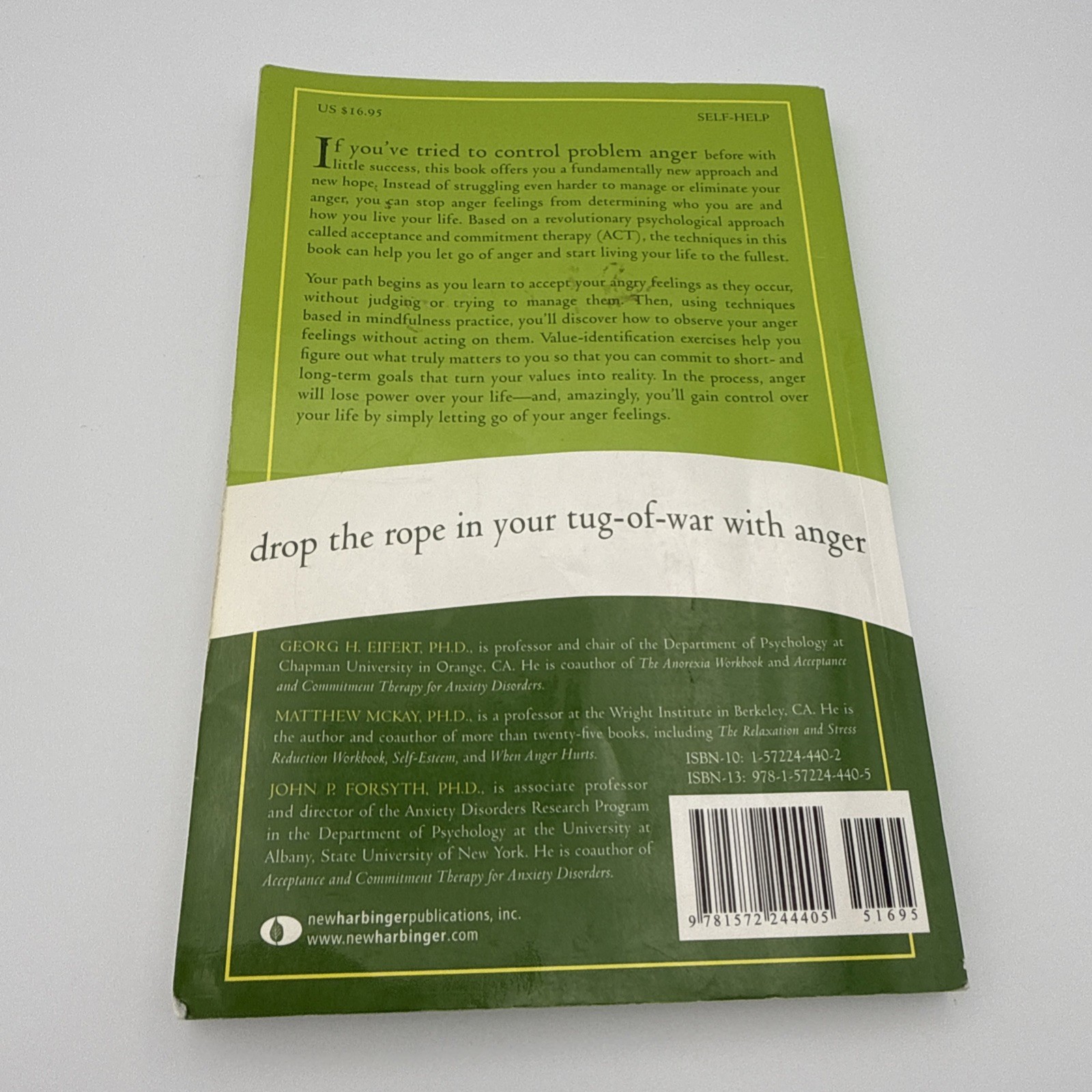 ACT on Life Not on Anger : The New Acceptance and Commitment Therapy Guide to…