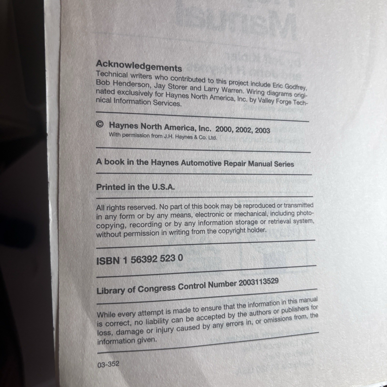 Chevrolet Silverado GMC Sierra 1999 and 2000 Haynes Repair Manual 24066 2WD 4WD