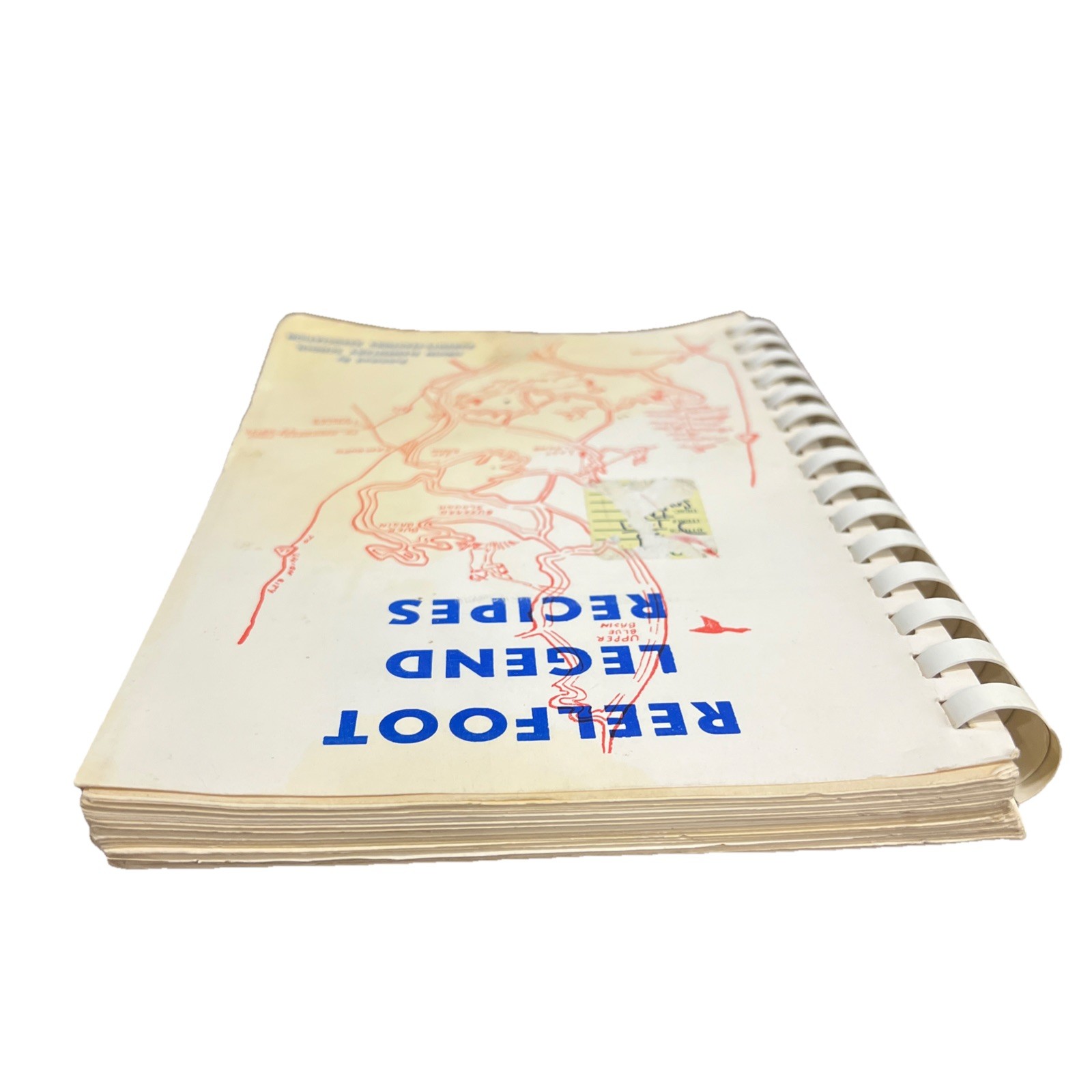 Vintage Reelfoot Legend Recipes Cookbook Obion Elementary PTA Map Cover Spiral