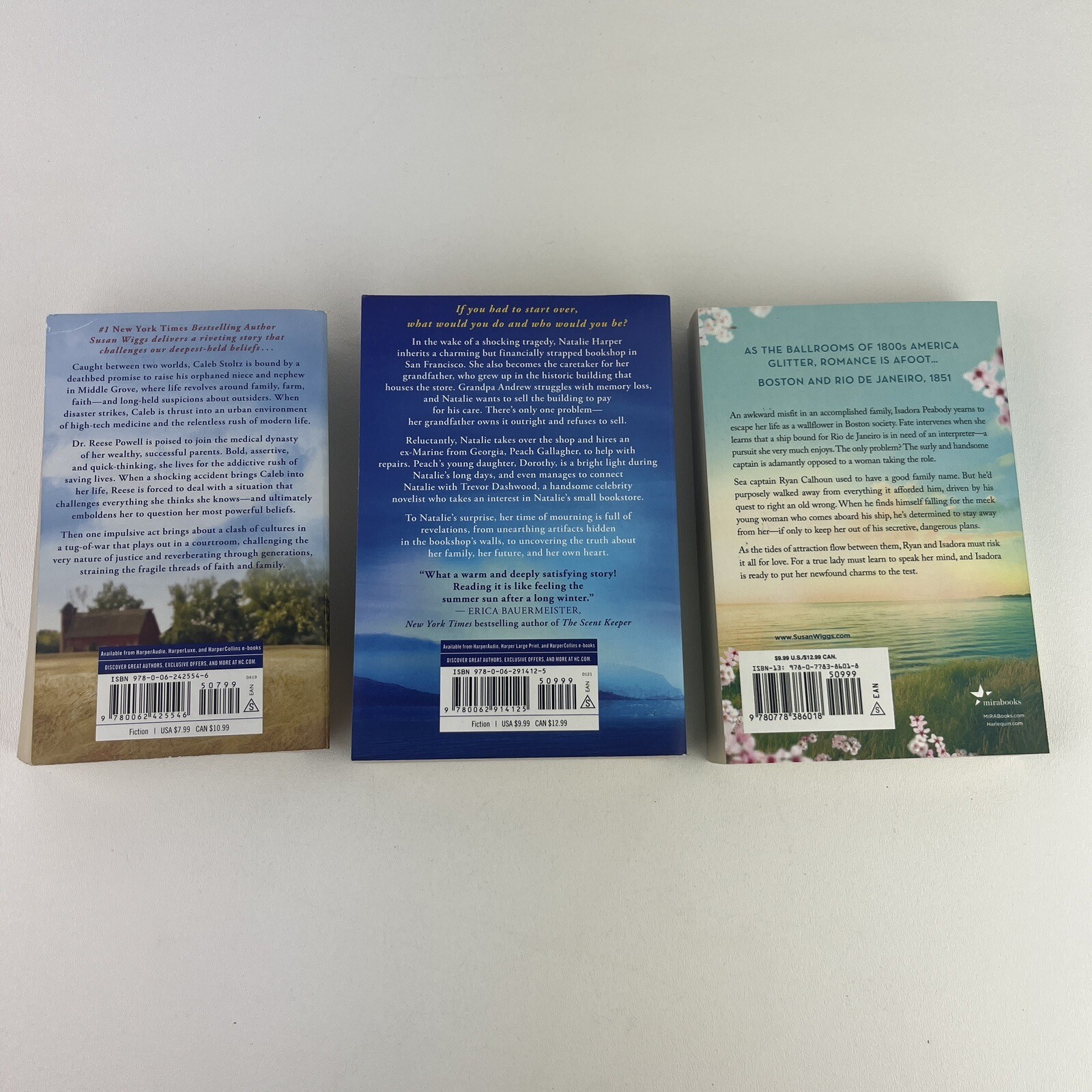 Lot of 3 Susan Wiggs Novels Paperback Variety Romance Books Mixed Lot