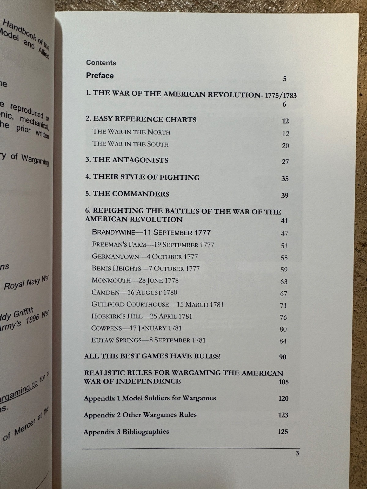 Donald Featherstone’s Wargamer’s Handbook of the American War of Independence