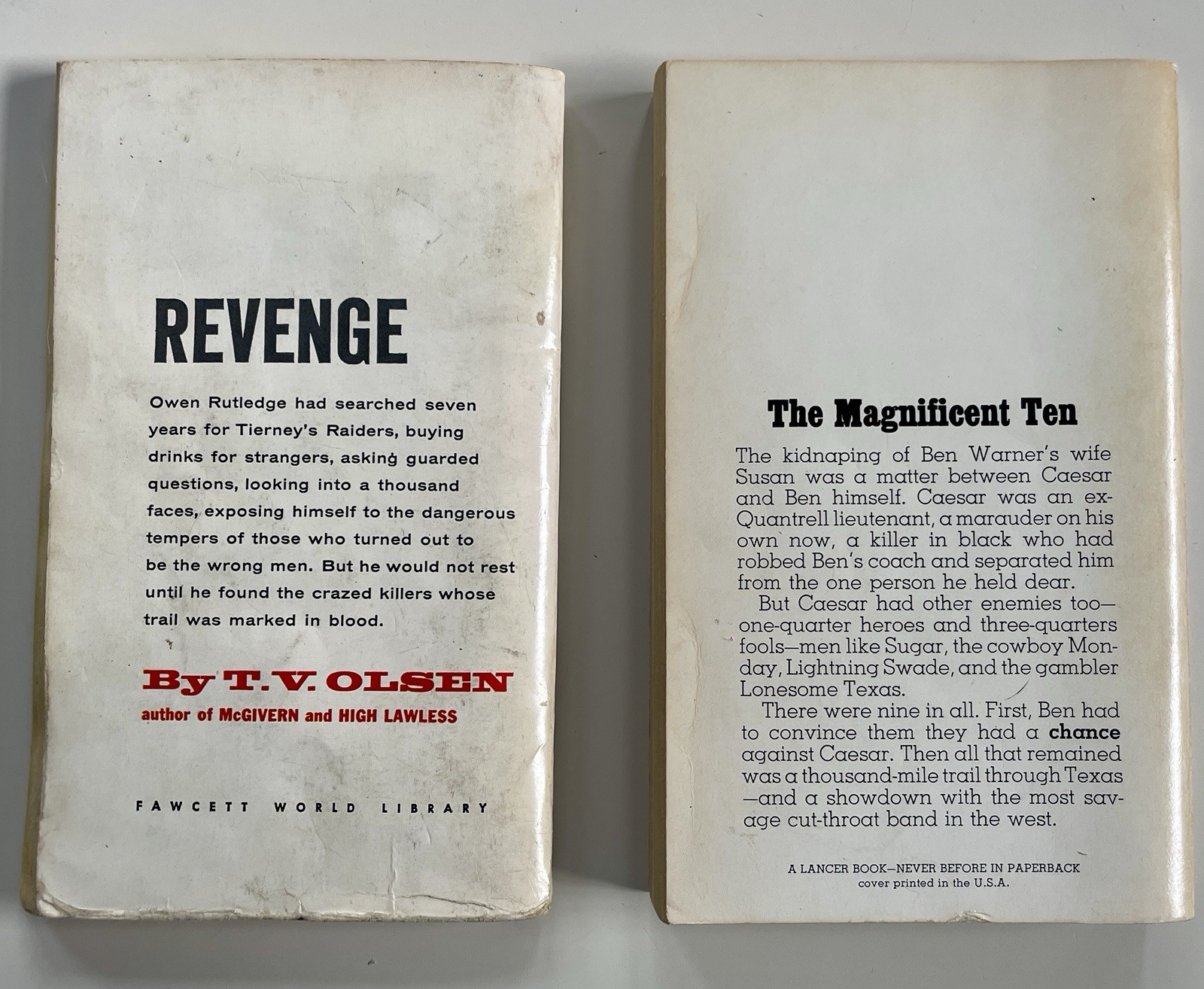 2 Vintage Western Paperbacks “Trail’s End” 1952 & “Gunswift” 1960