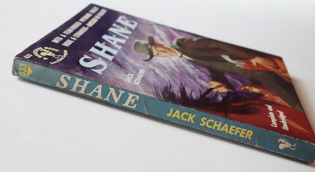 SHANE First Paperback Edition 1950 Bantam 833 JACK SCHAEFER Nice Copy!
