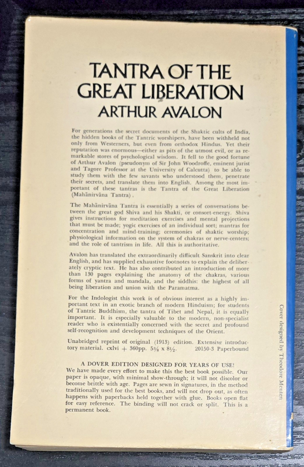 Tantra of the Great Liberation (English & Sanskrit Edition) 1972 PB – Acceptable