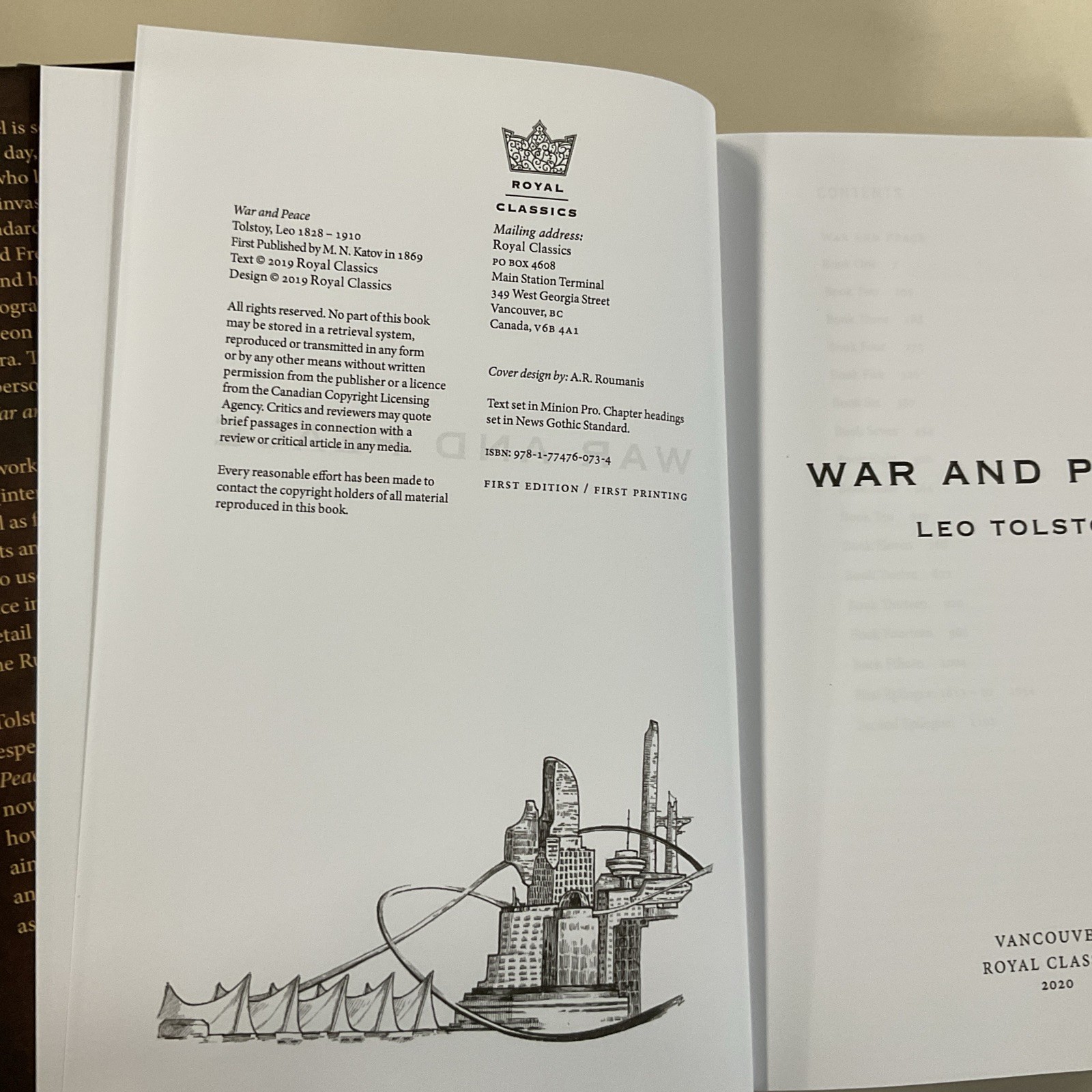 War and Peace Royal Collectors Edition by Leo Tolstoy HC DJ 2020 1st Edition