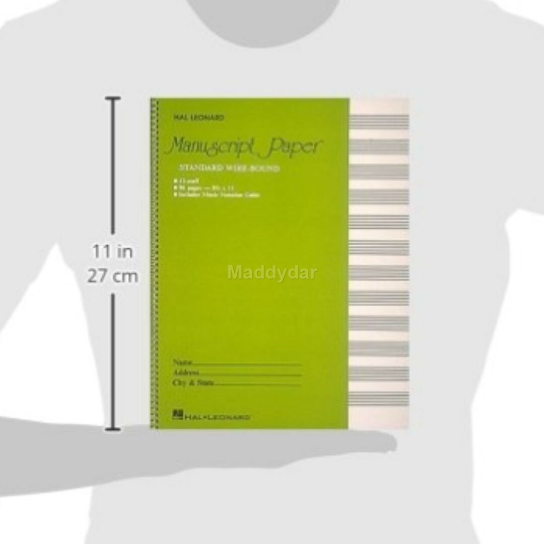 Music Manuscript Paper Musicians Composition Notebook WIDE STAFF Blank Sheet
