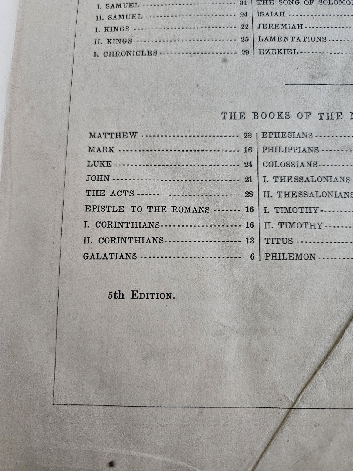 1867 Holy Bible Old & New Testaments Translated From Original Tongues | Leather