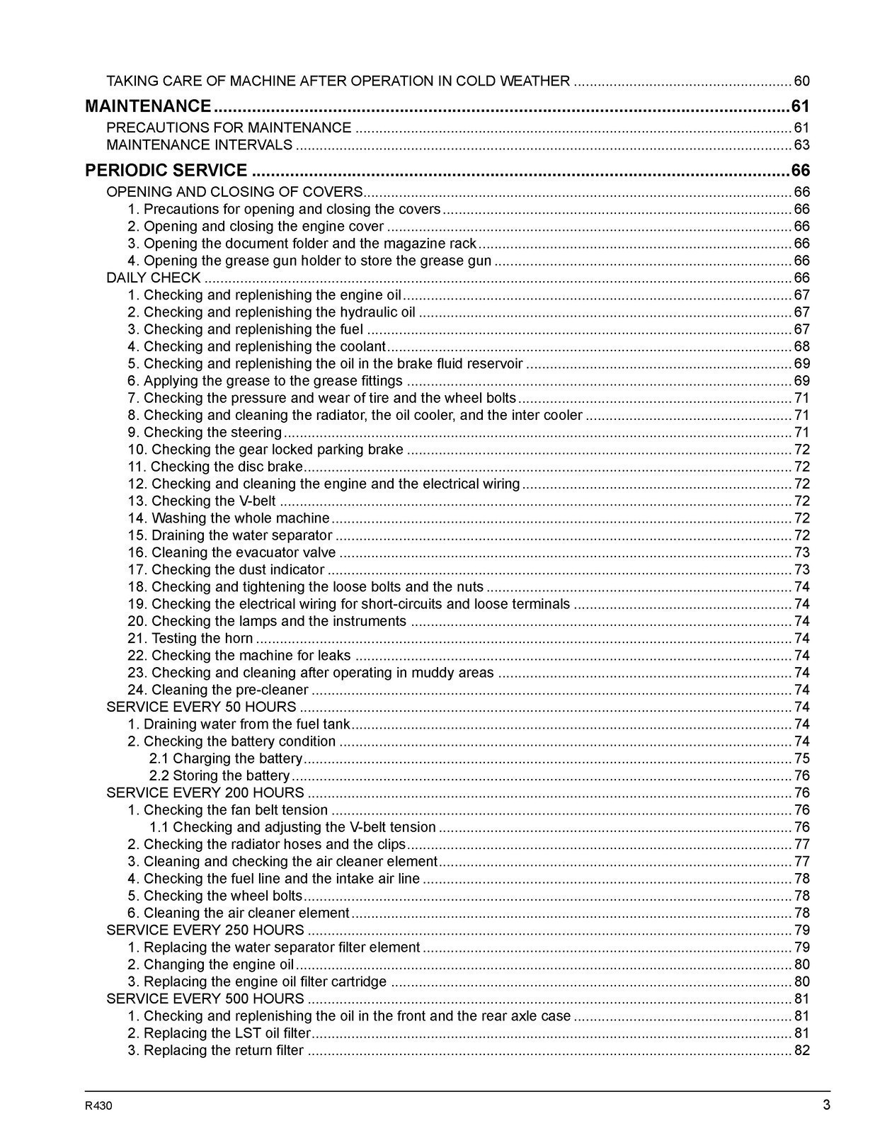 KUBOTA R430 WHEEL LOADER OPERATORS MANUAL STEEL SECURED – STURDY COVERS