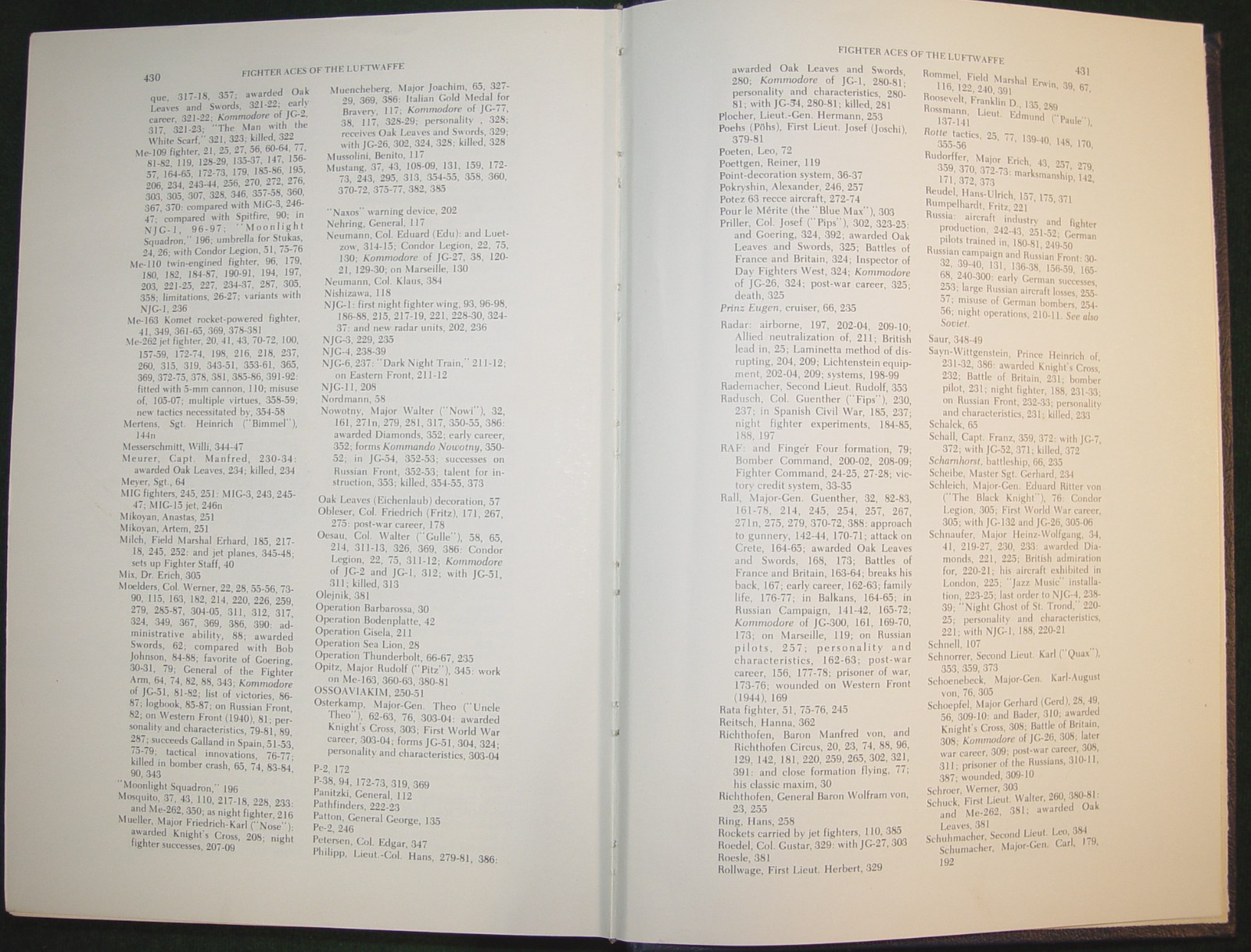 „FIGHTER ACES OF THE LUFTWAFFE“ 432 pages Hardcover Illustrated Book