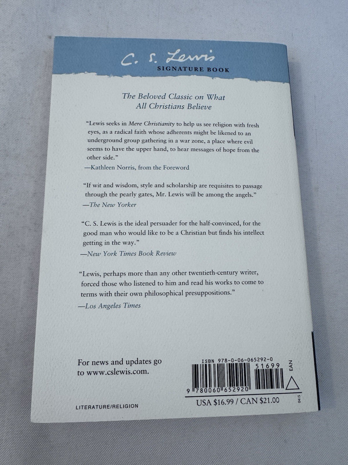 Pair Of Books C S Lewis Mere Christianity & Discussing Mere Christianity Guide