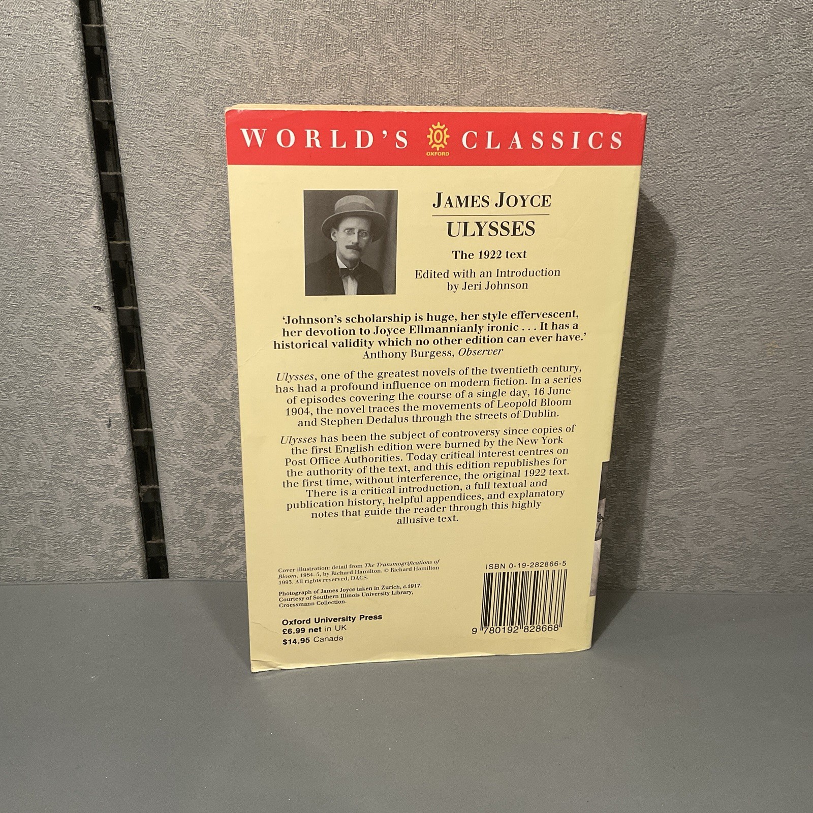 JAMES JOYCE ULYSSES the 1922 Text Oxford Press World Classics