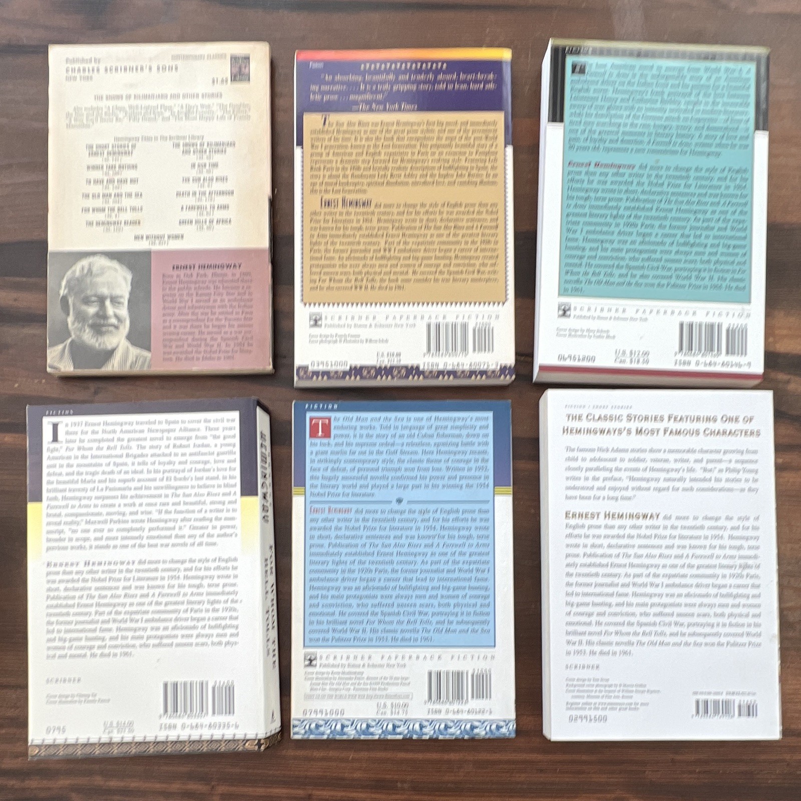 Ernest Hemingway Paperback Lot 6 Scribner Hemingway Library Sun Also Rises