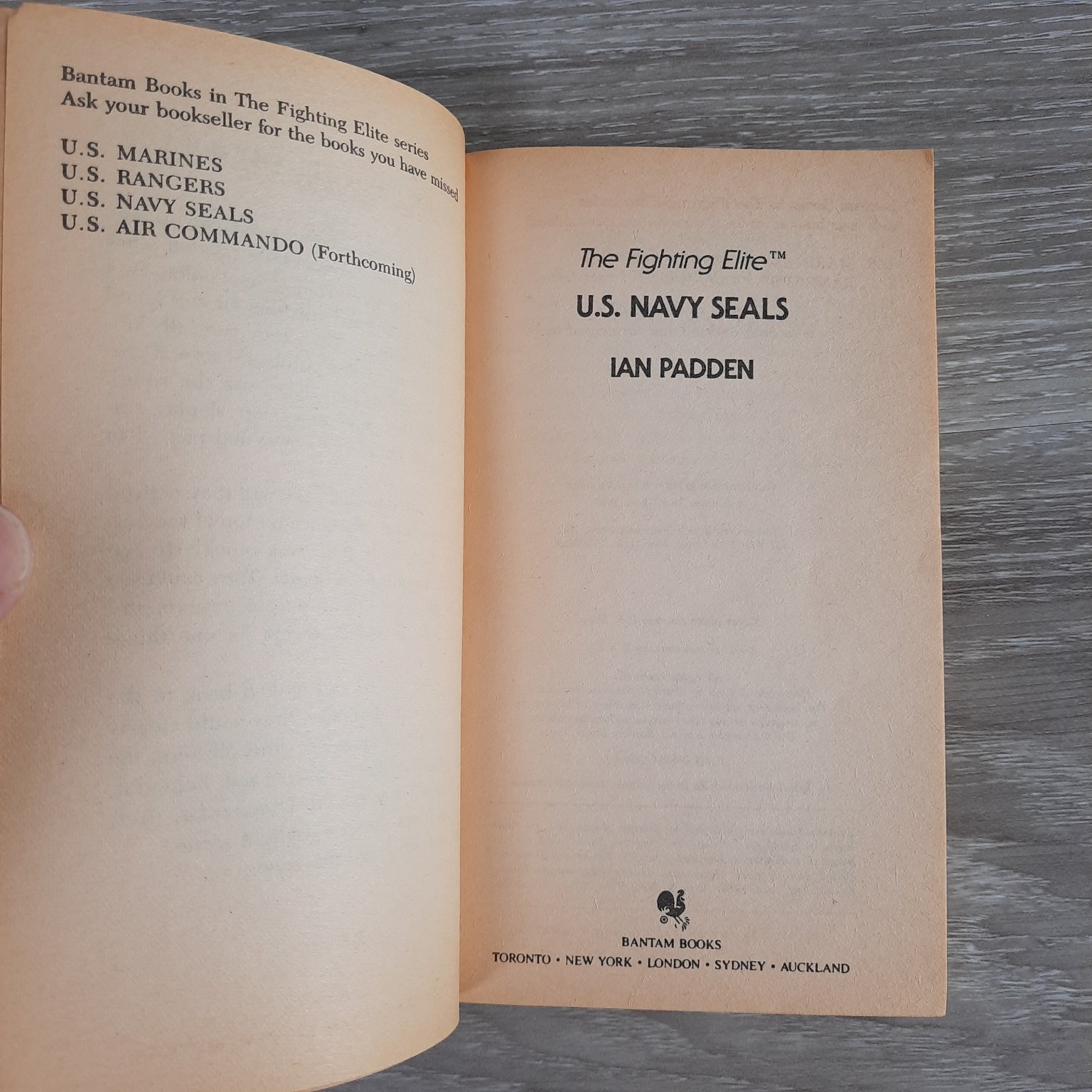 U.S. Navy SEALs Ian Padden 1985 First Edition Military History Bantam