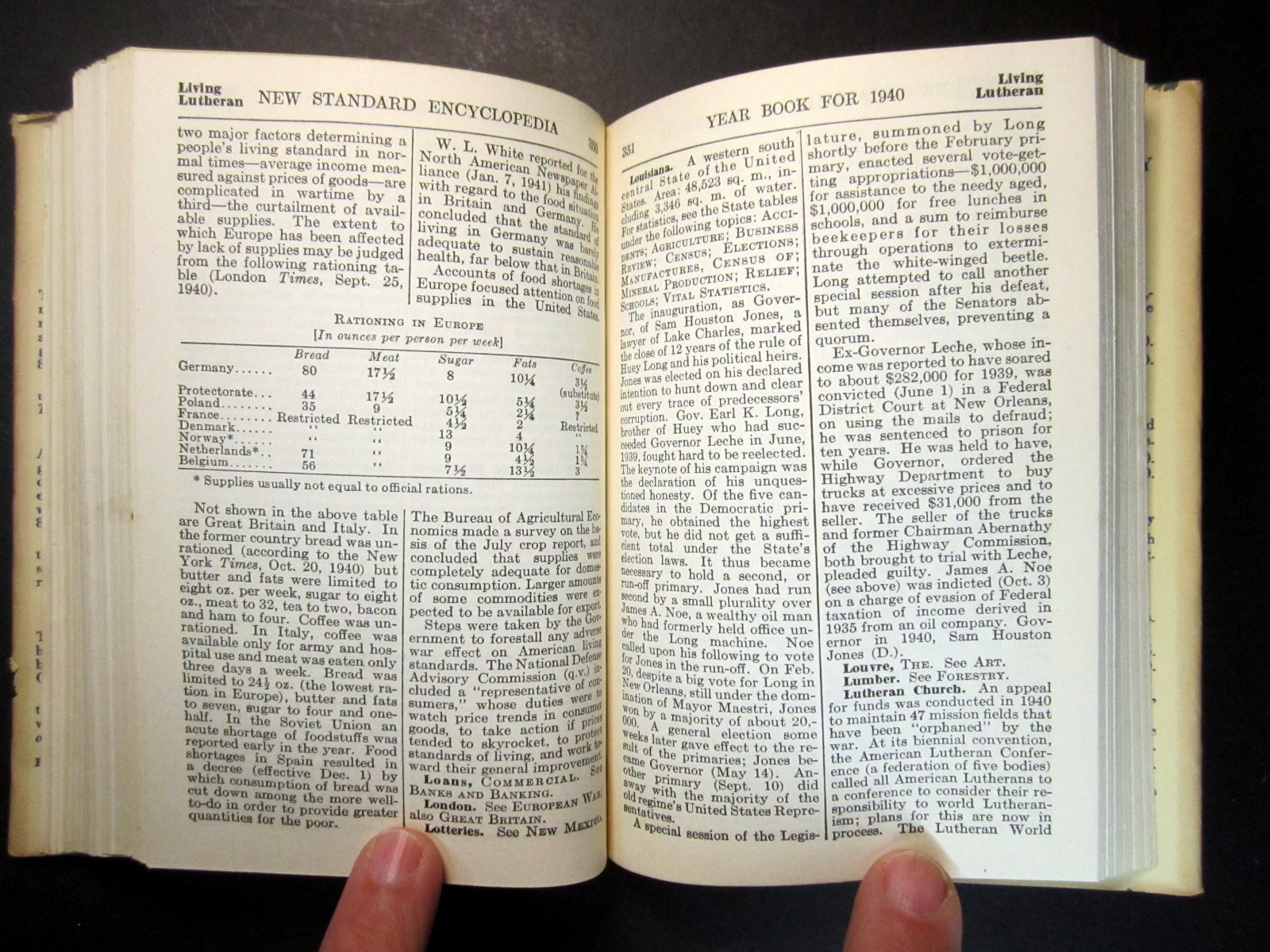 1940 Events – The New Standard 1941 Year Book Funk and Wagnalls pre WWII War HB