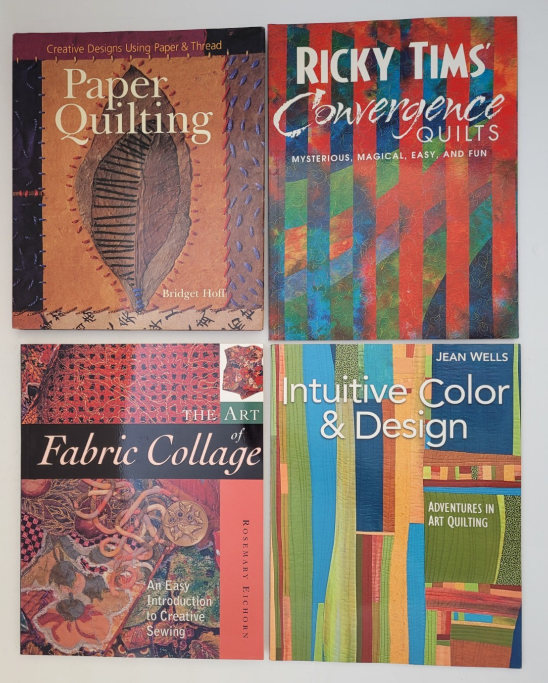Art Quilting Book Lot: Jean Wells Carolyn Mazloomi Ricky Tims Design 8 Book Lot