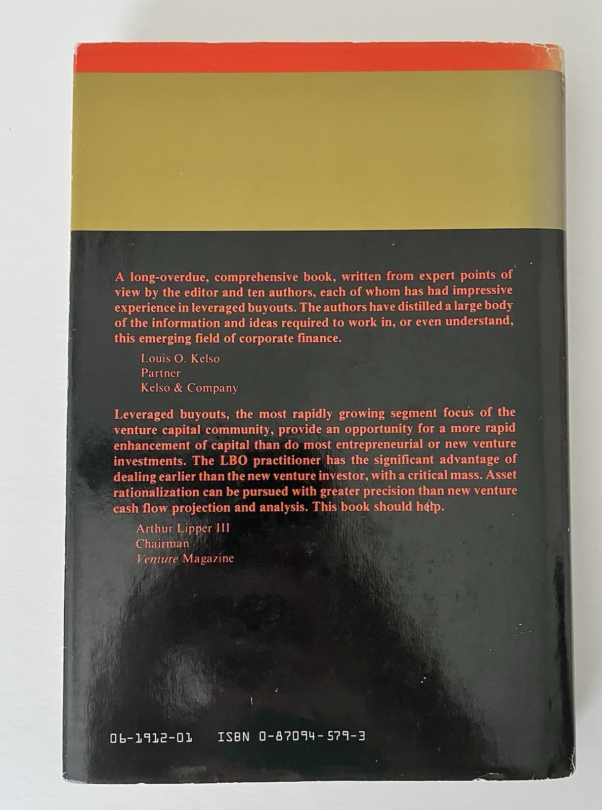 Leveraged Buyouts — Stephen C. Diamond — Hardcover w/ Dust Jacket — Corporate Fi