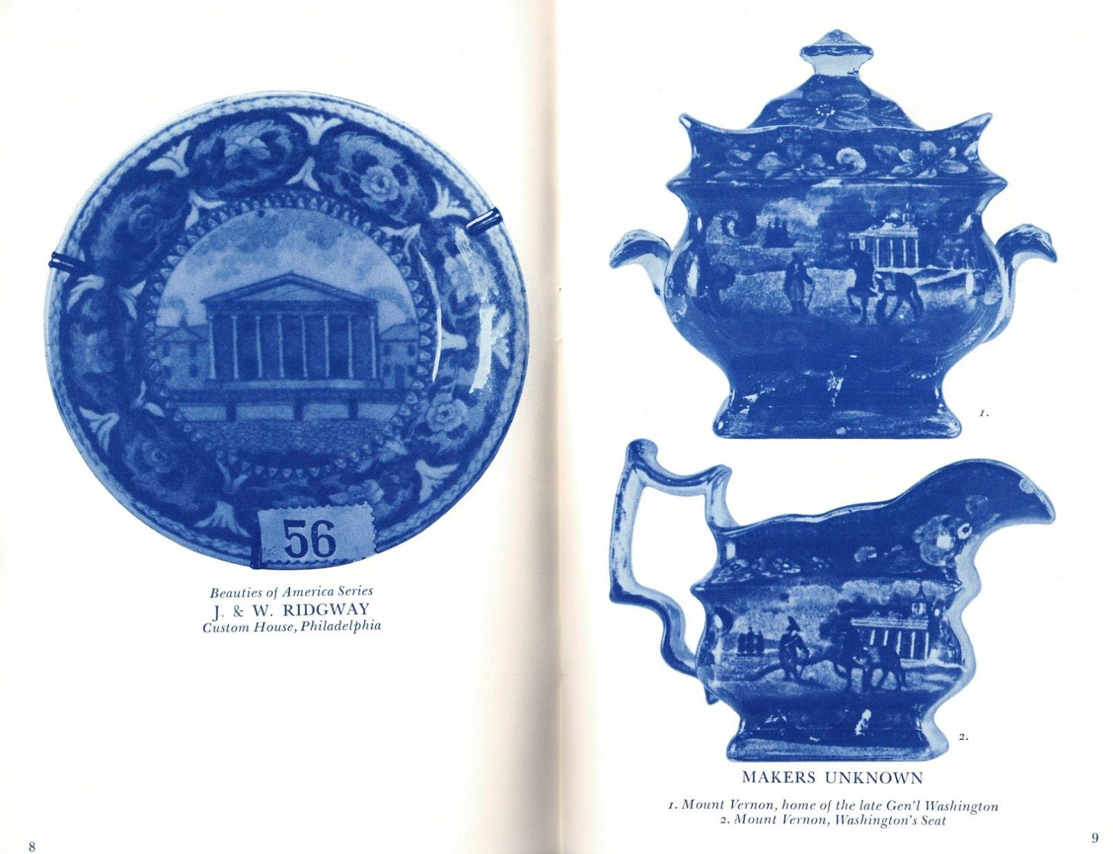 Something Blue-Some American Views On Old Staffordshire-Color Photos-1955