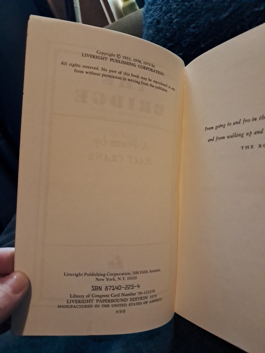Good ‚Hart Crane’s The Bridge‘ Commentaries by W. Frank & T. Vogler – 1970 PB