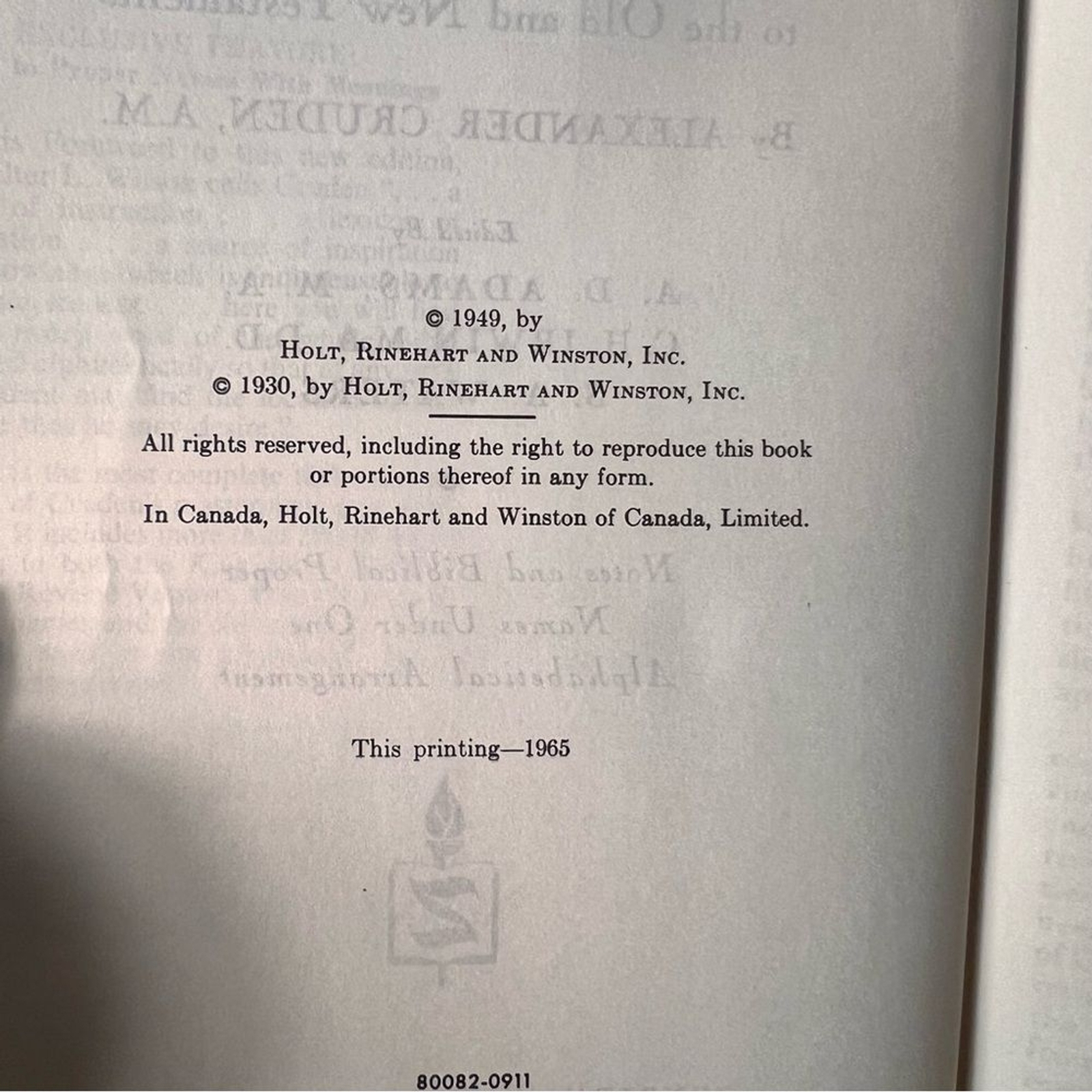 1965 Cruden’s Complete Concordance Hardcover Book Bible Old New Testament