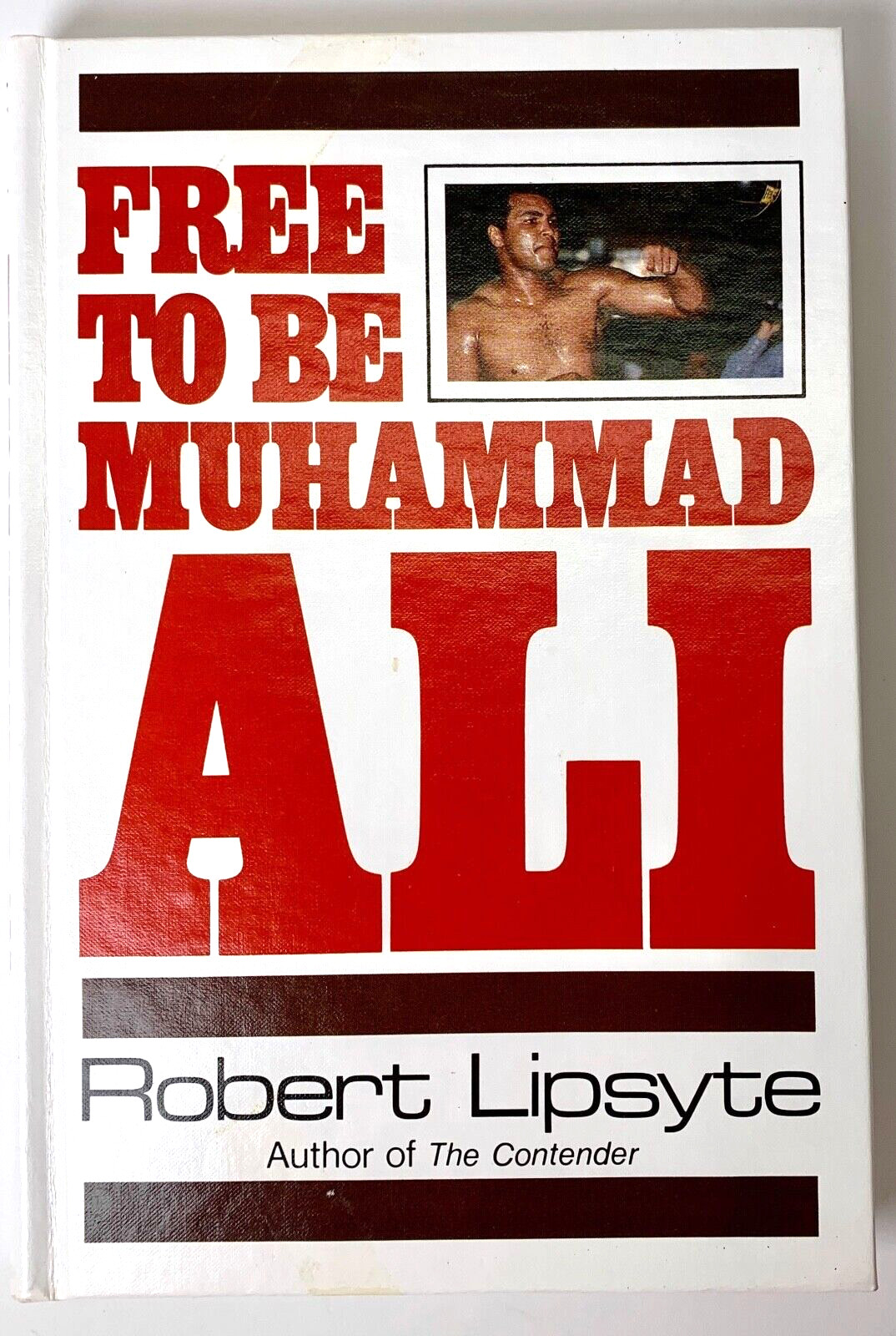 Free to Be Muhammad Ali, Robert Lipsyte, 1977 HCDJ in Mylar – Boxing