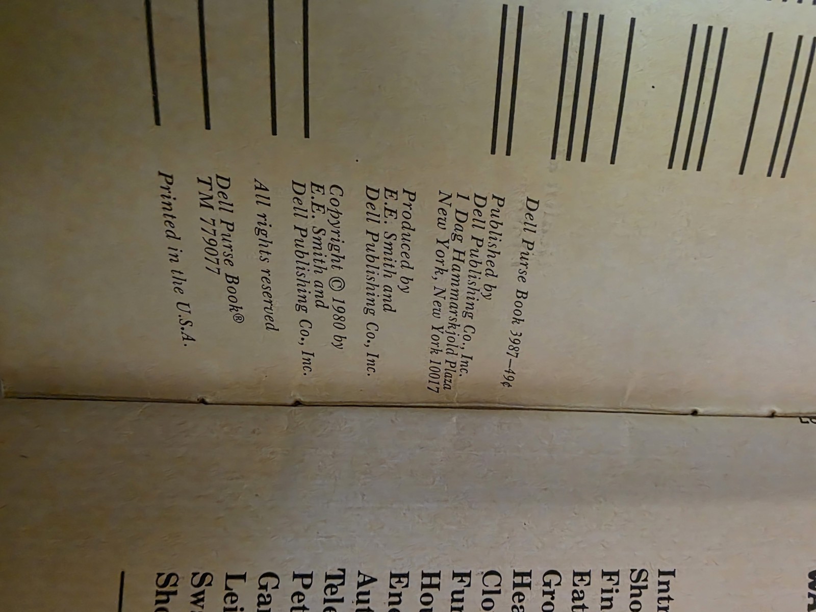 301 Ways to Fight Inflation E.E. Smith 1980 Dell Purse Book Vintage Paperback