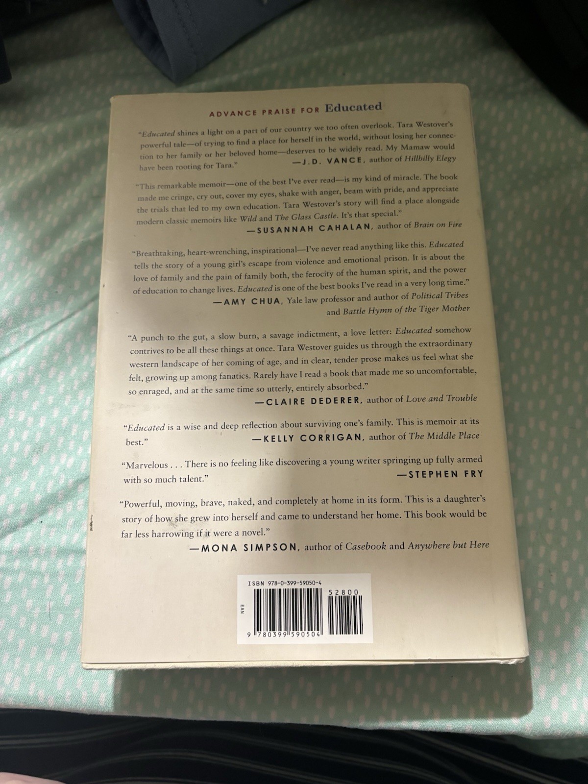 Tara Westover Educated: A Memoir Hardcover 2018 First Edition Dust Jacket