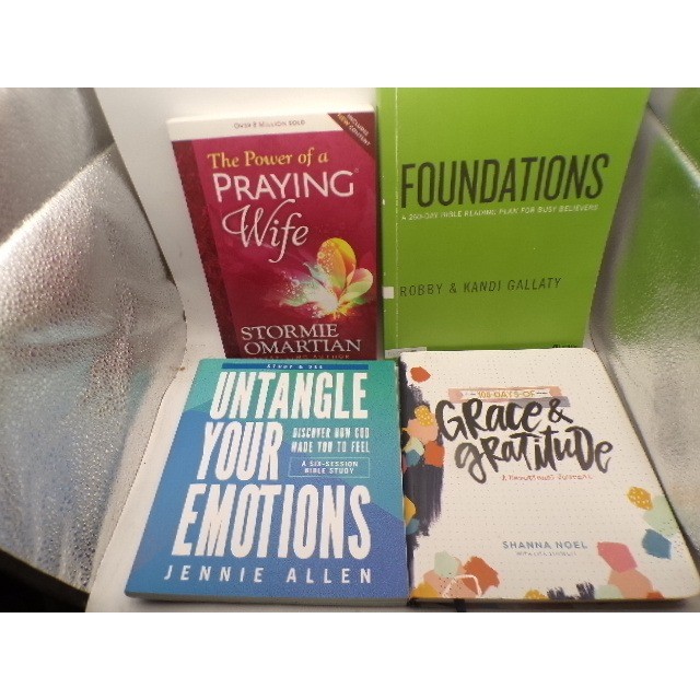 Christian Book Lot Jennie Allen Stormie Omartian Foundations Bible Study 4 Books