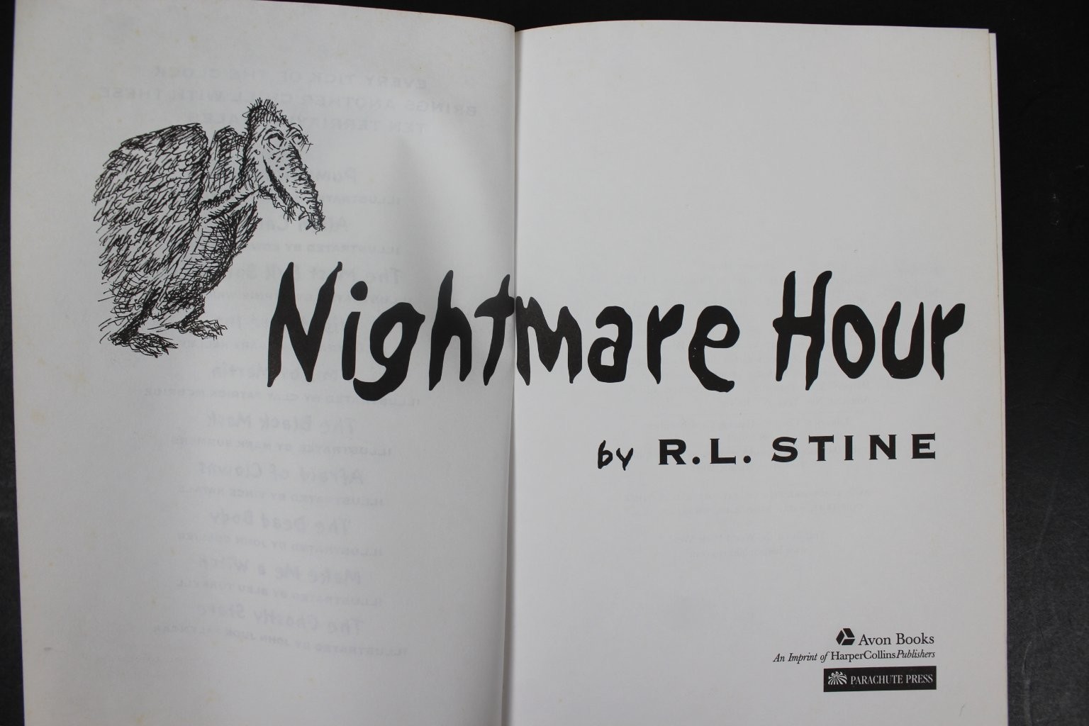 Nightmare Hour R.L. Stine 2000 First Avon Edition Illustrated Horror PB VG