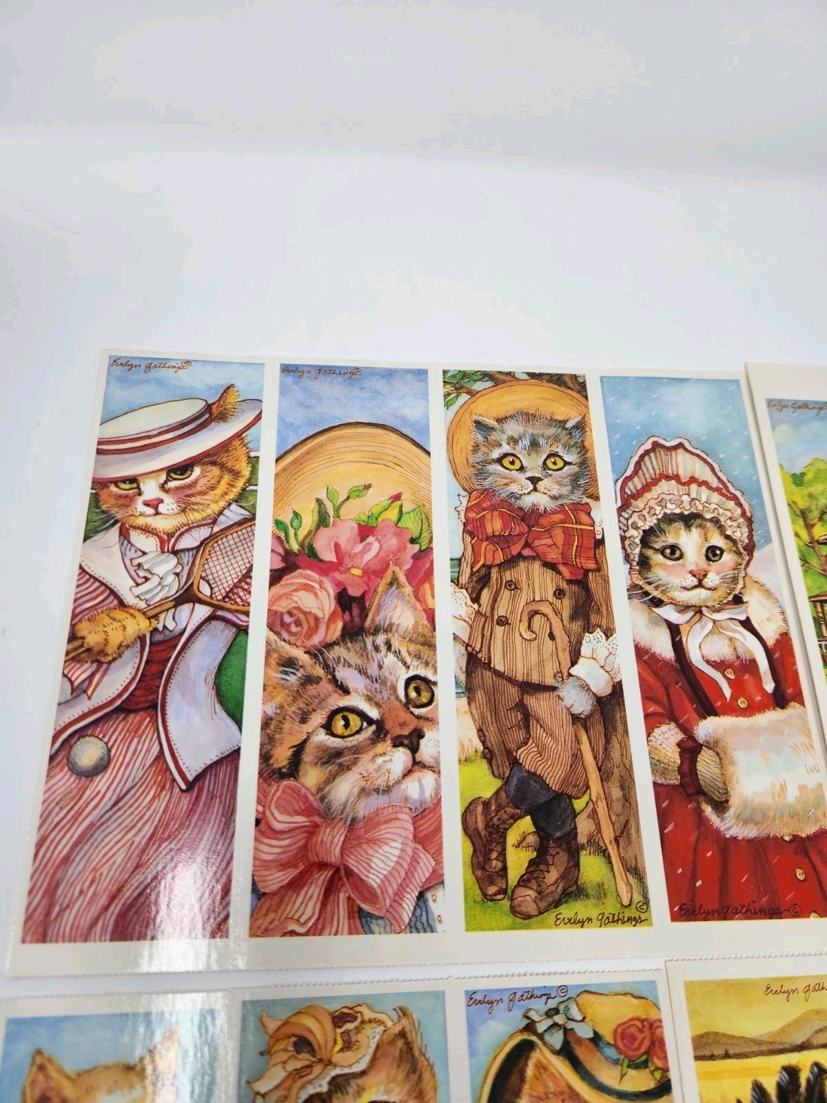 Cat and Kitten Perforated Bookmarks Pages Evelyn Gathings Dover Victorian