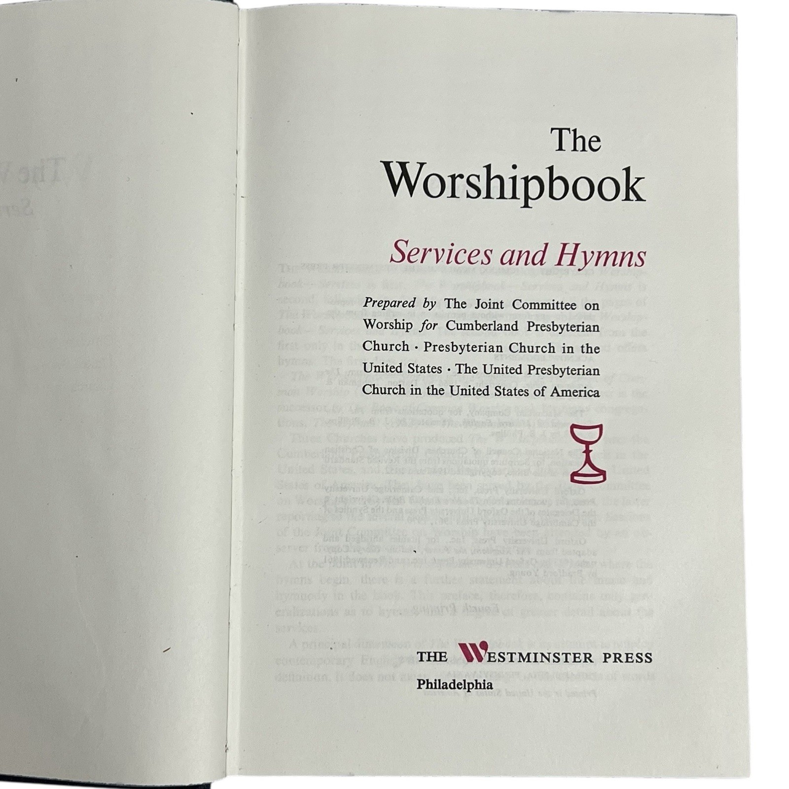 The Worship Book Services & Hymns 1970 Presbyterian Hymnal Liturgies Communion