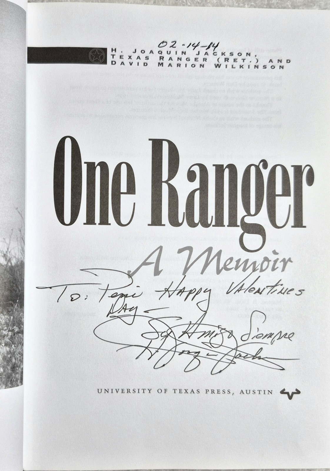 H. Joaquin Jackson-One Ranger · One Ranger Returns · Signed 2‑Book Lot · VG