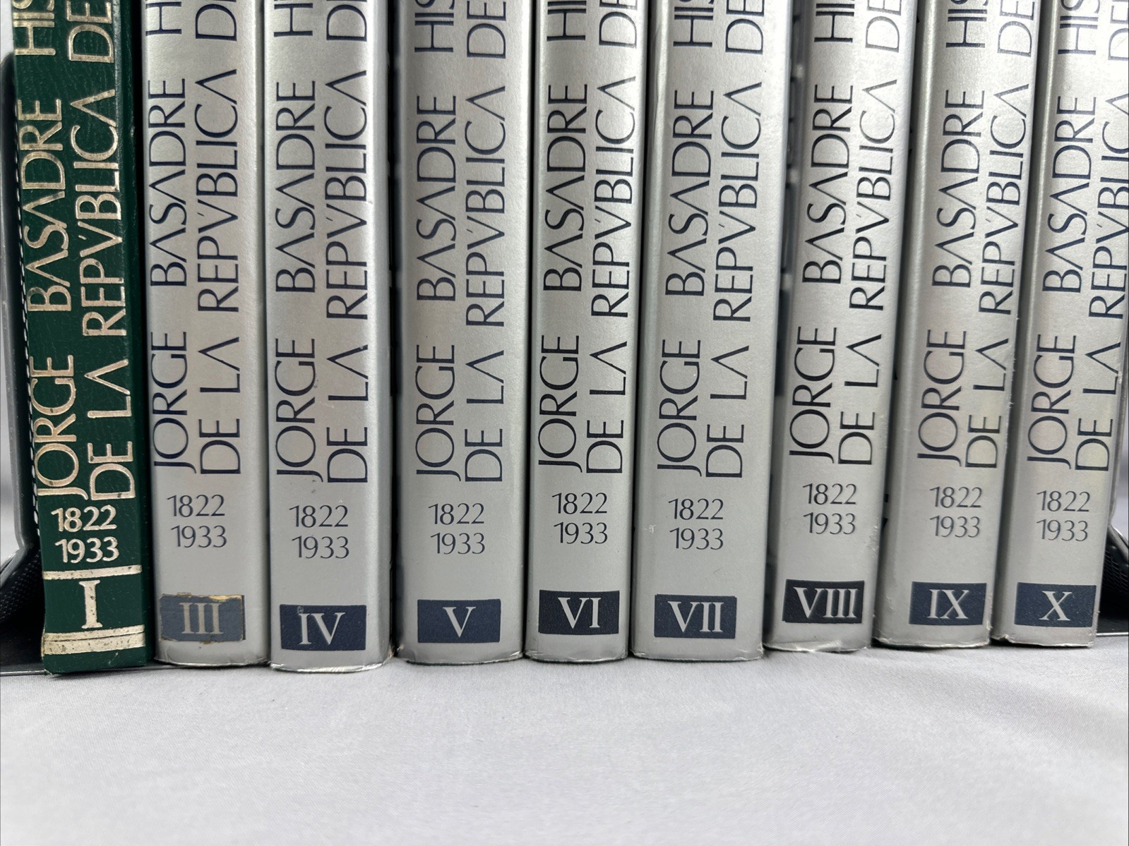 Historia De La Republica Del Peru 1822-1933 Books 9 Volumes 1 -10 Missing Vol 2