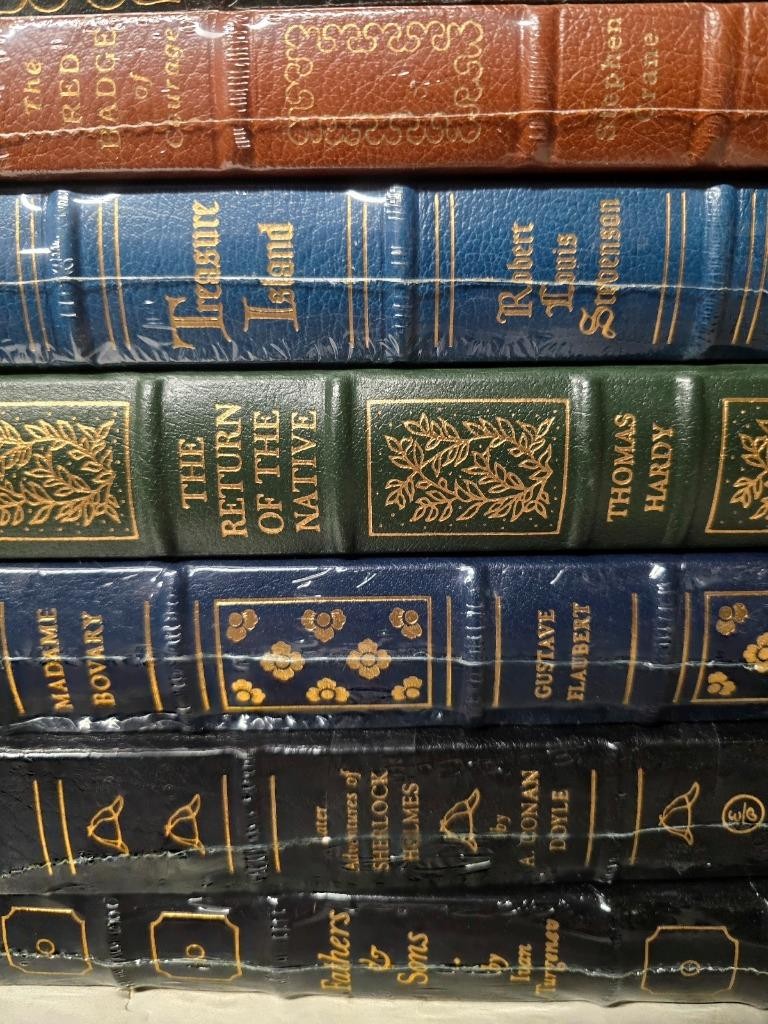 LOT OF 21 EASTON PRESS BOOKS CLASSICS SHERLOCK HOLMES STEINBECK FAUST SEALED