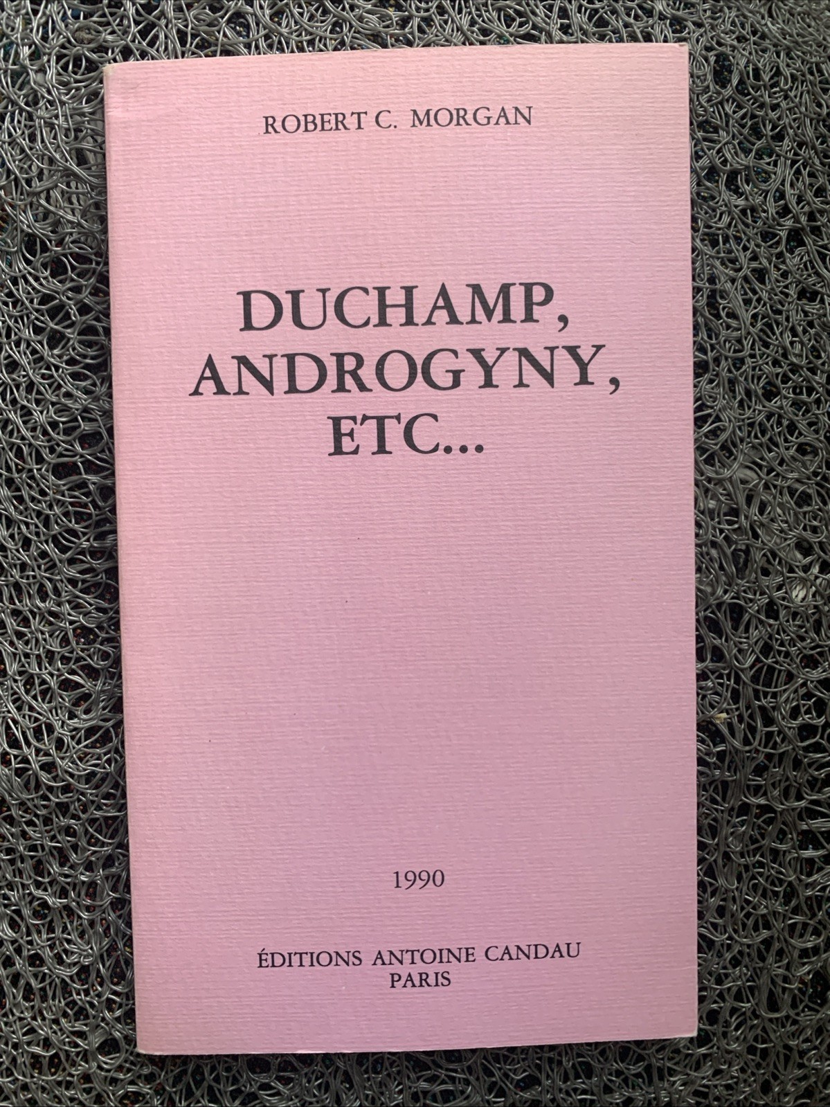 Duchamp, Androgyny, etc. by Robert C. Morgan (PB, Eng / French) : VGC