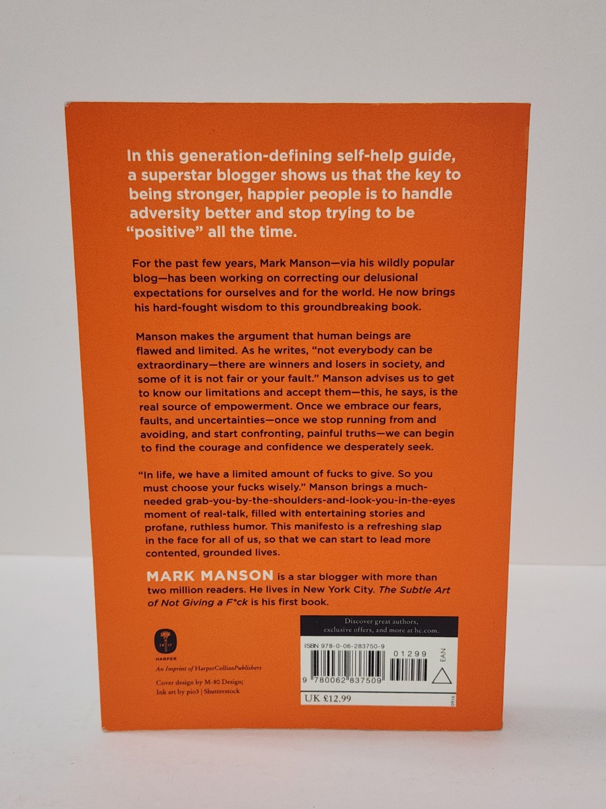 The Subtle Art of Not Giving a Fuck by Mark Manson (2017, Paperback) 1st Edition