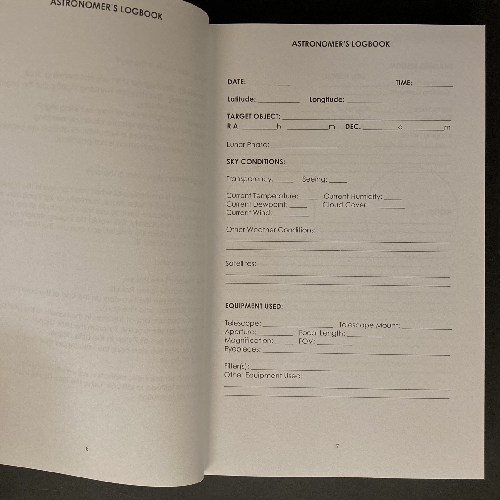 Astronomer’s Logbook by J.T. Chevrier (2021, Trade Paperback) LN 328 pages