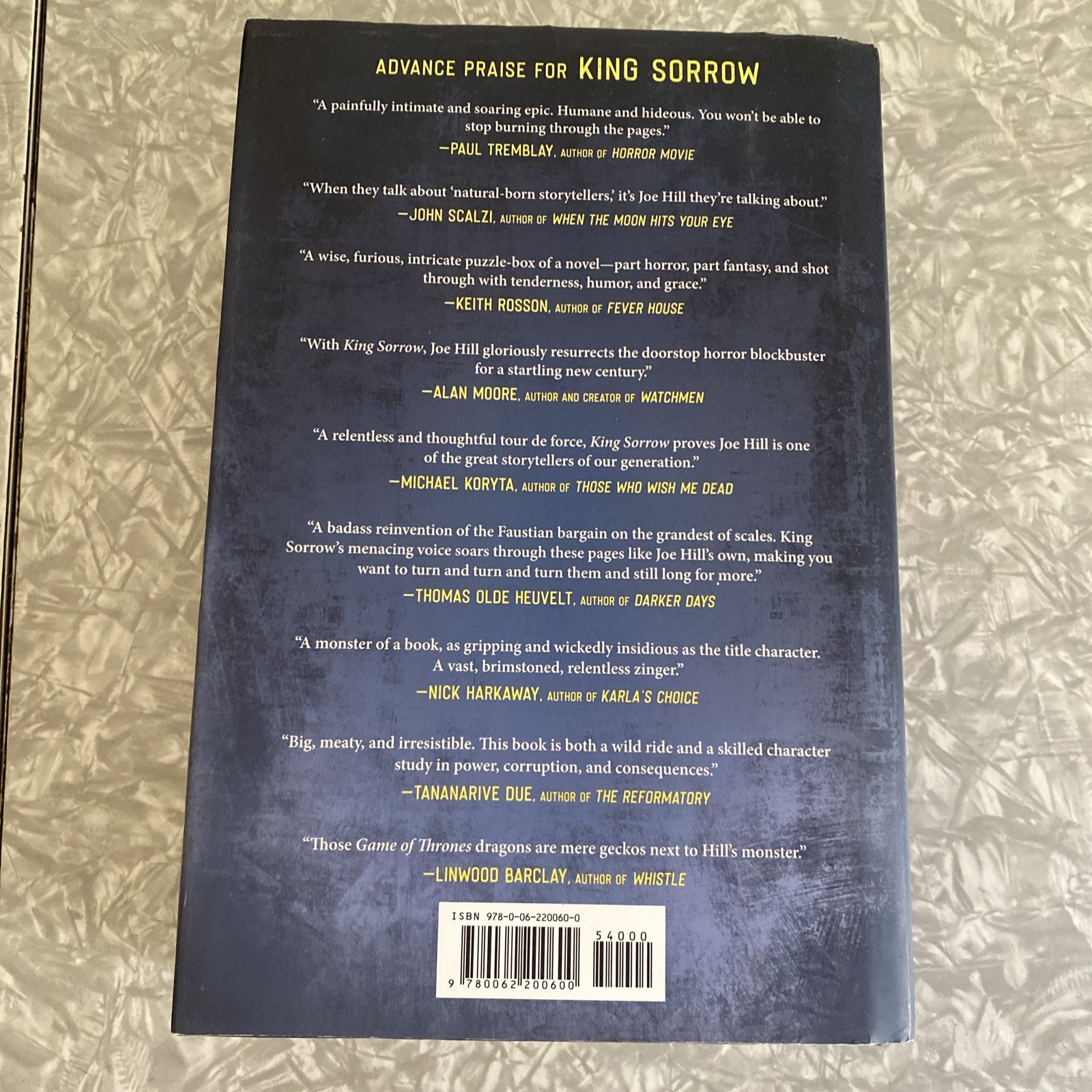 King Sorrow: A Faustian Fable of Dark Academia Joe Hill Hardcover 1st Edition