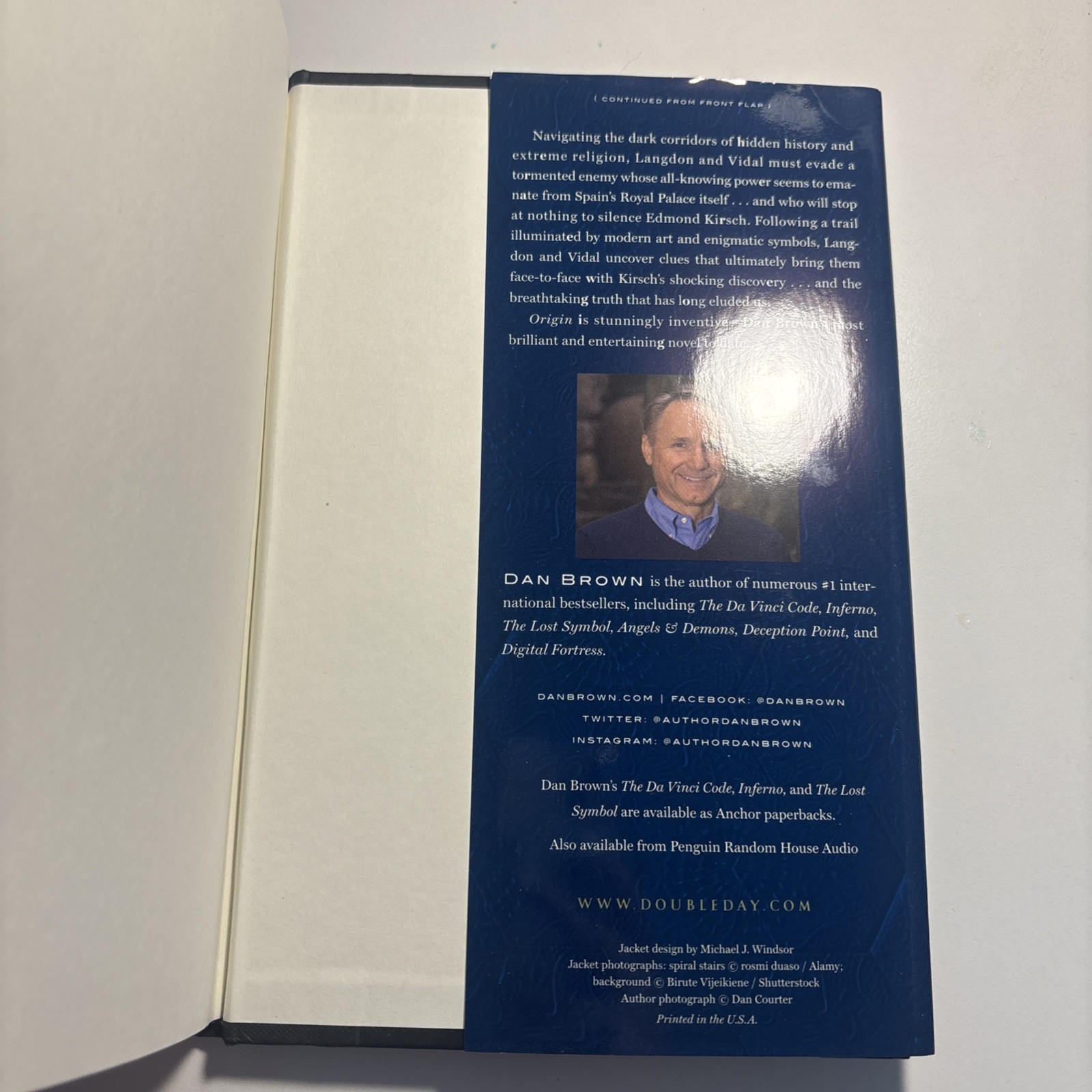Origin: A Novel Hardcover 2017 Book w/DJ By Dan Brown FIRST EDITION