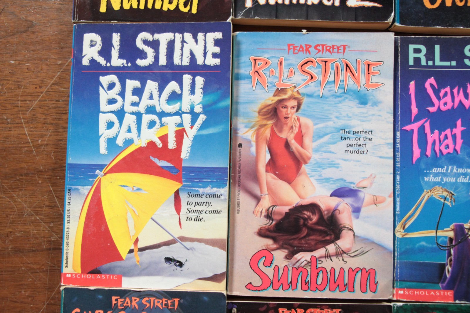 Vintage R.L. Stine Fear Street Book Lot 12 Horror Beach Party Sunburn Overnight