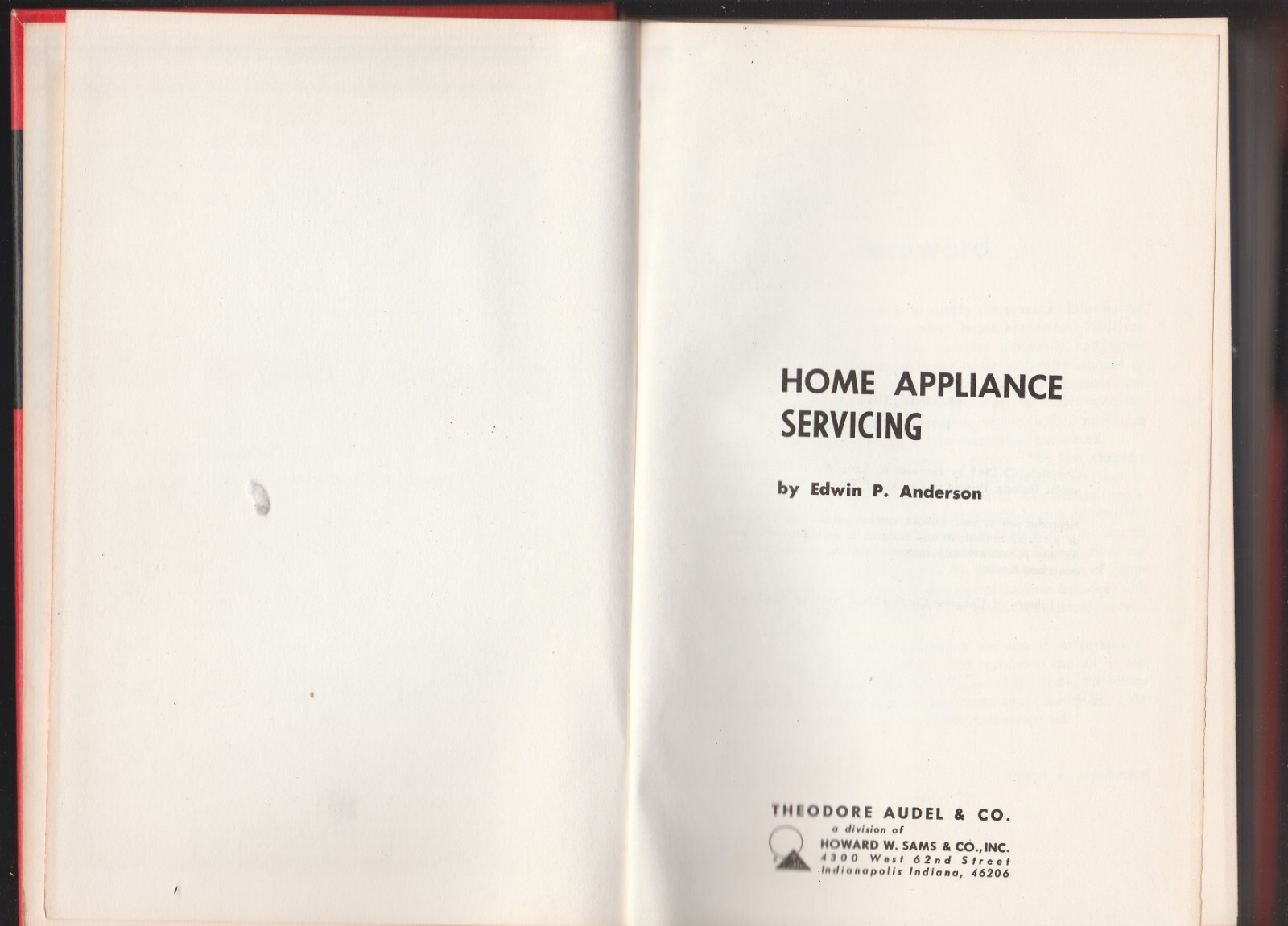 Audel Home Appliance Servicing Book 1971 Edwin Anderson