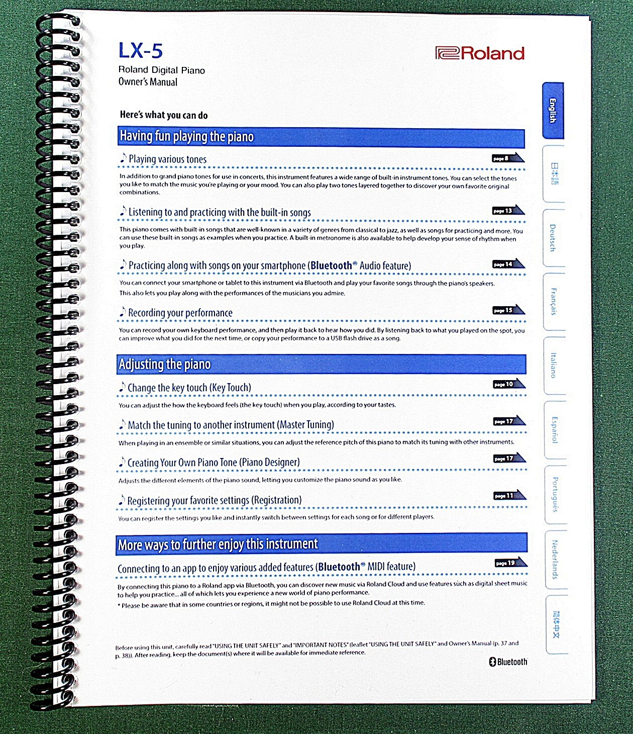 Roland LX-5 Owner’s Instruction Manual: 40 Pages & Protective Covers!