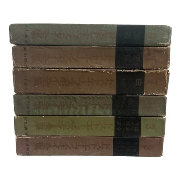 Rare Antique 1926 Dostoevsky Complete Works Japanese 6 Volume Hardcover Book F