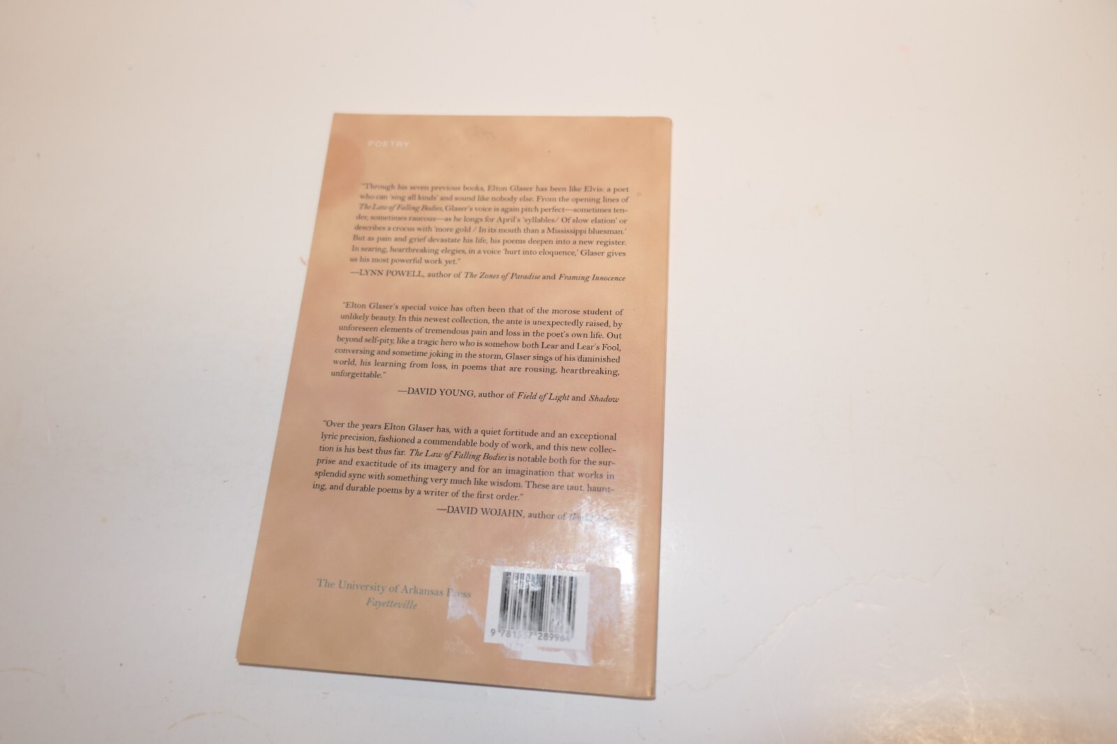 The Law of Falling Bodies: Poems By Elton Glaser 2013 Winner Miller Williams